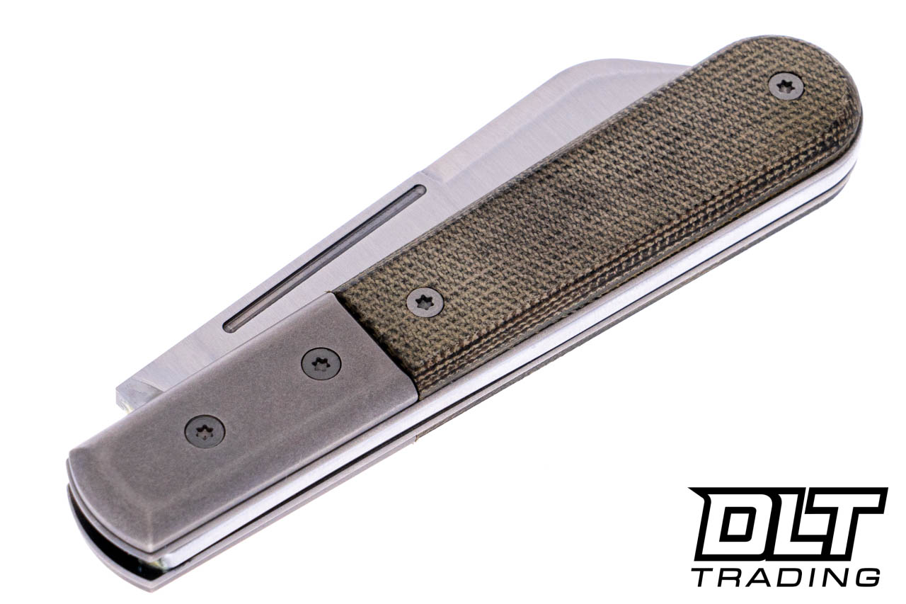 LionSteel Dom Barlow - M390 Sheepfoot Blade - Ti Bolster