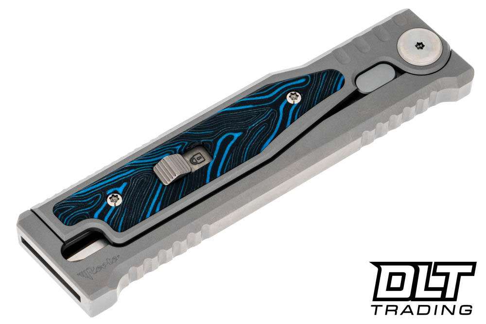 Reate EXO-M Elmax DE - Blue & Black Damascus G-10 - DLT Trading