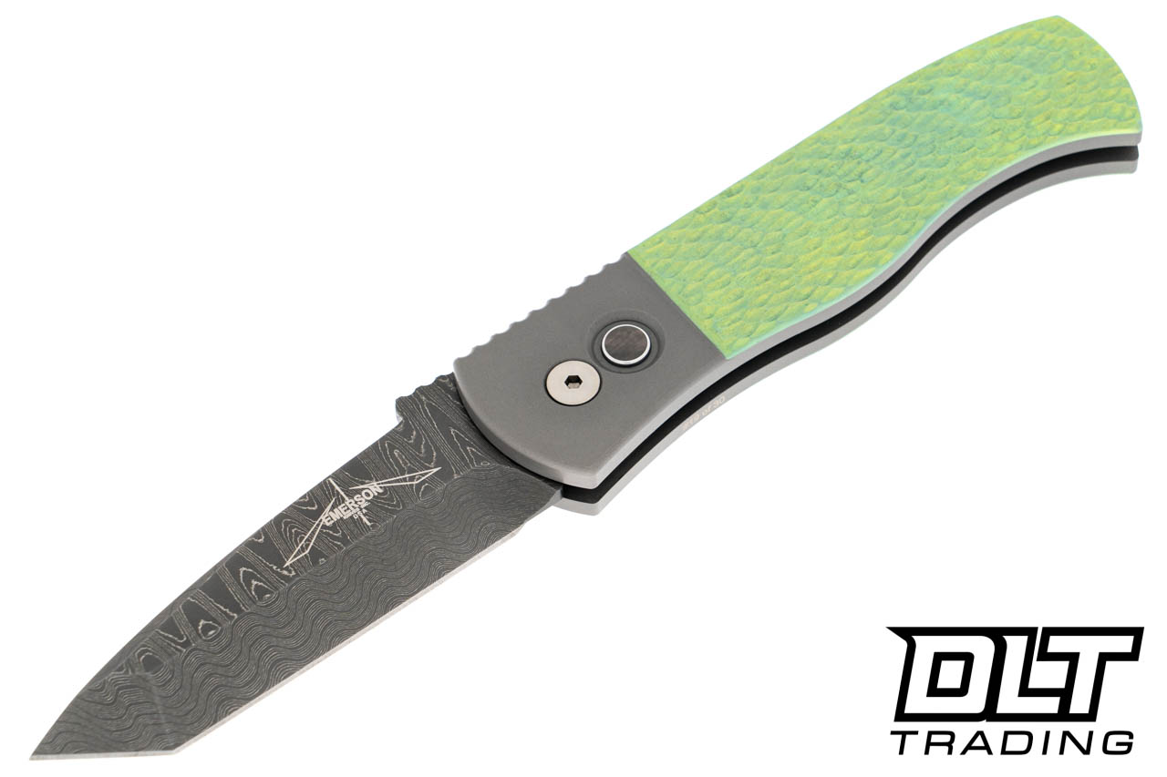 Pro-Tech Emerson CQC-7 Custom Jigged Titanium Damascus