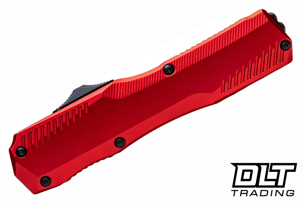 Kershaw Livewire 9000RDBW | Blackwash MagnaCut OTF Red Aluminum