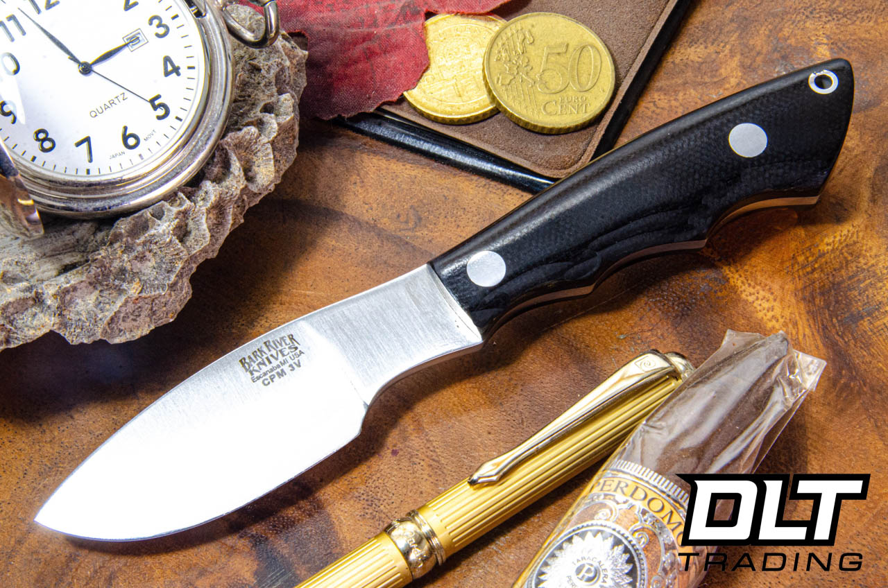 Bark River Mini Canadian 3V Black Canvas Micarta