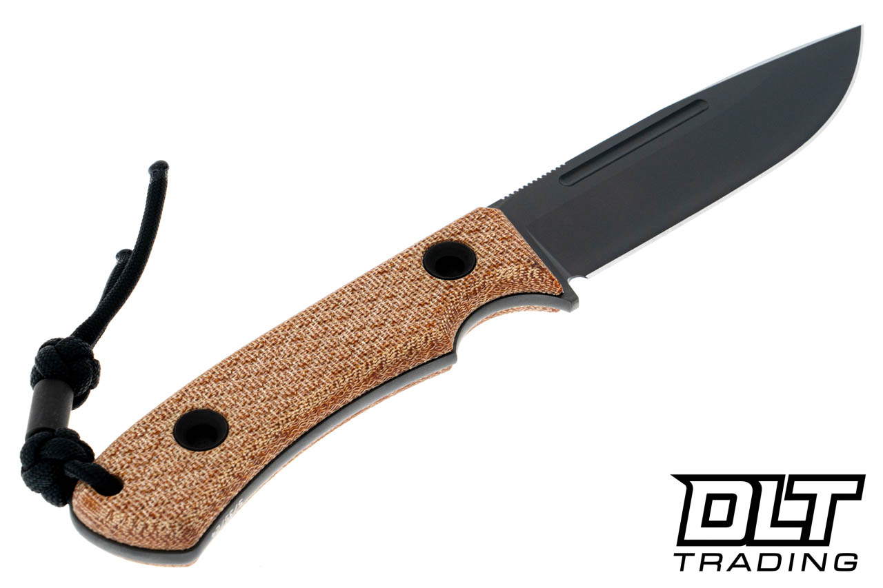 TRC K-1S - Natural Canvas Micarta - DLC Elmax Blade - Kydex Sheath