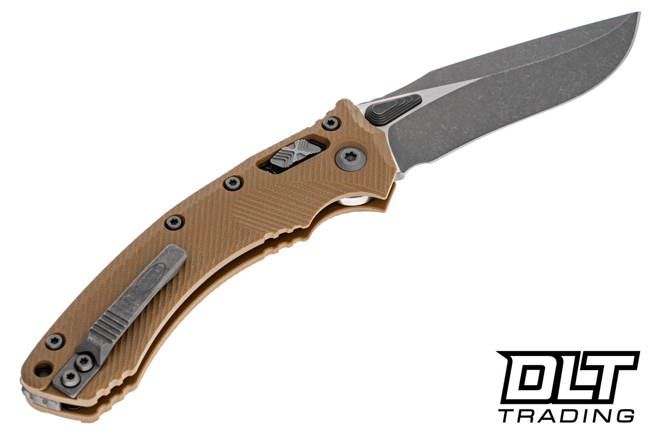 Microtech 137RL-10APFLGTTA Amphibian Ram-Lok - Tan Fluted G-10