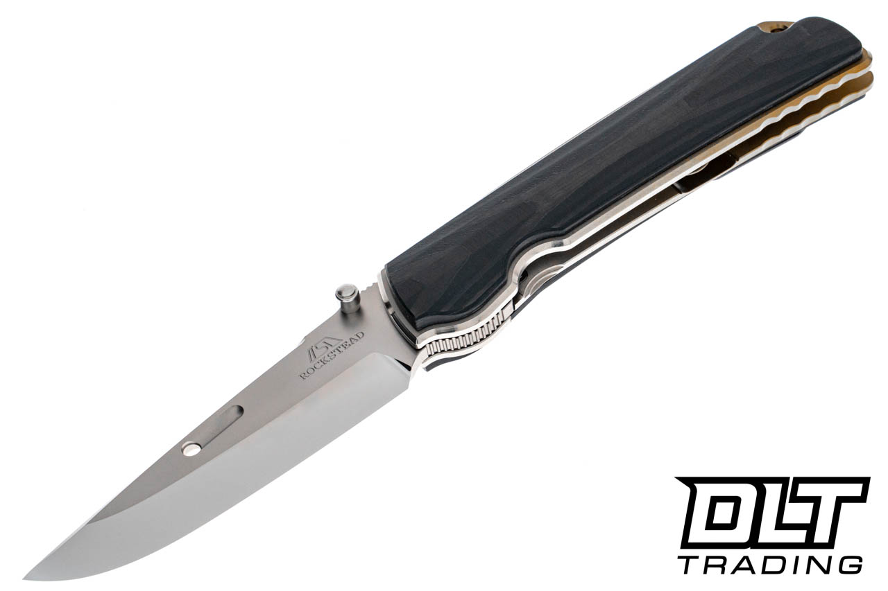 Rockstead Higo II X ZDP 189 Blade - Carbon Fiber - Silver to Gold
