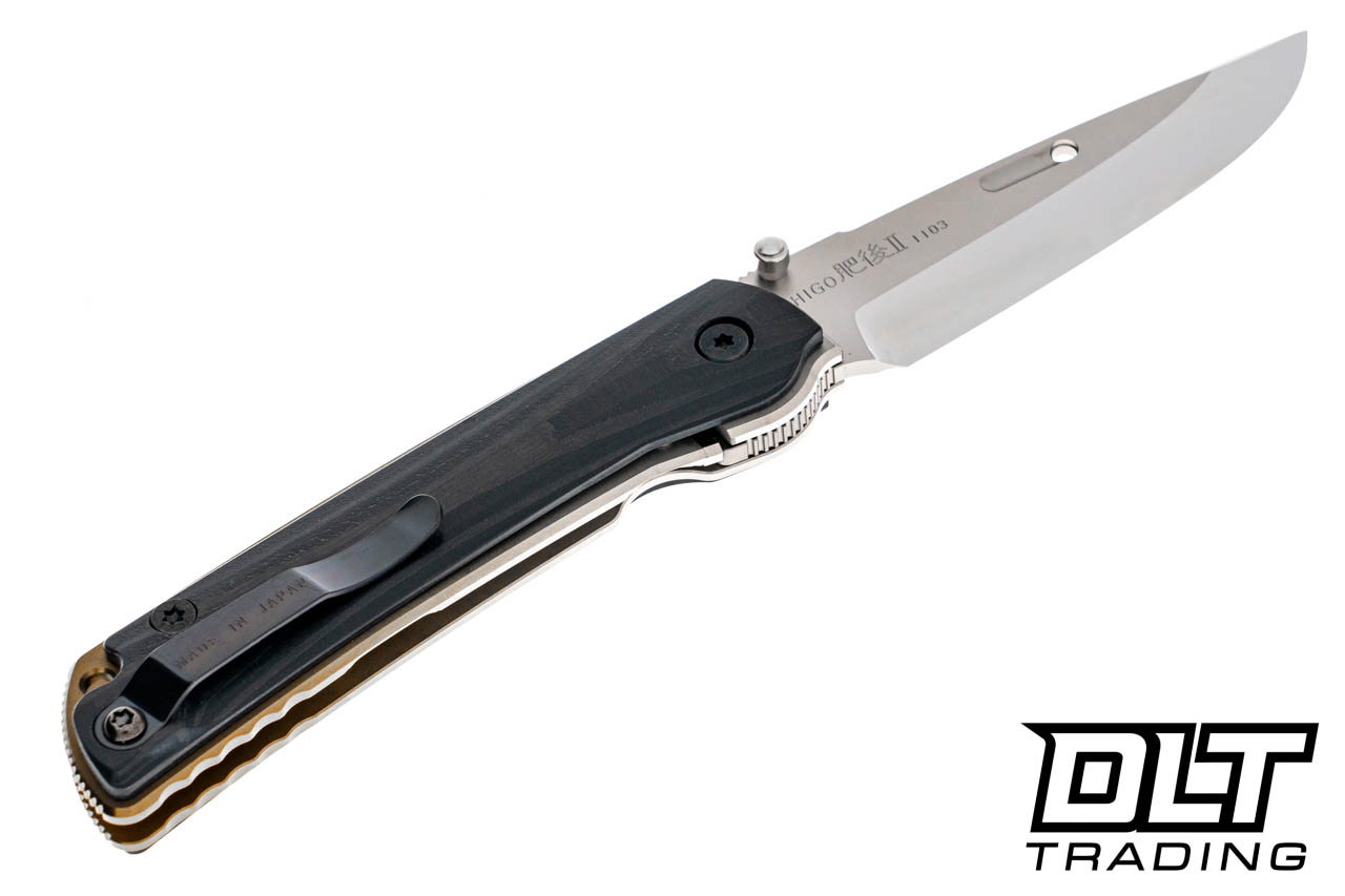 Rockstead Higo II X ZDP 189 Blade - Carbon Fiber - Silver to Gold