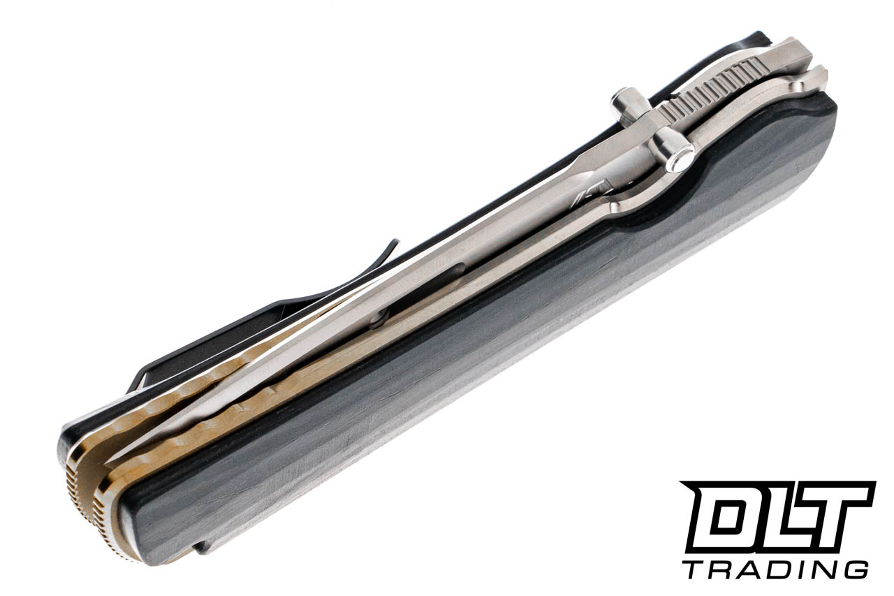 Rockstead Higo II X ZDP 189 Blade - Carbon Fiber - Silver to Gold