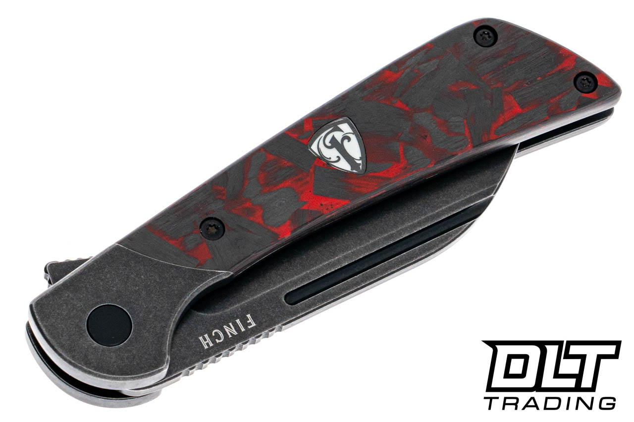 Finch Hellfire - Sabotage - Red & Black Shredded Carbon Fiber