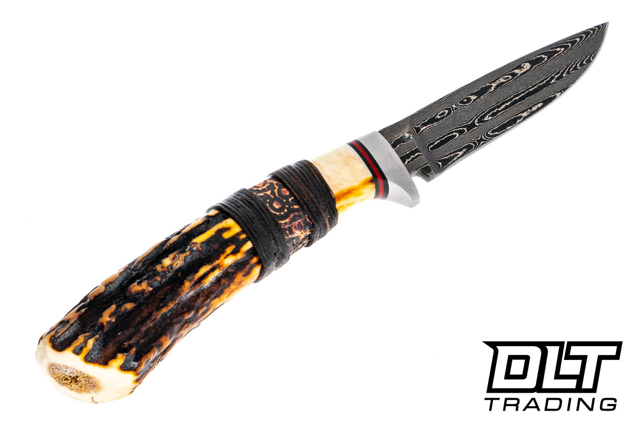 W.A. Surls Apalachee - Sambar Stag - Damascus Blade - Nickel