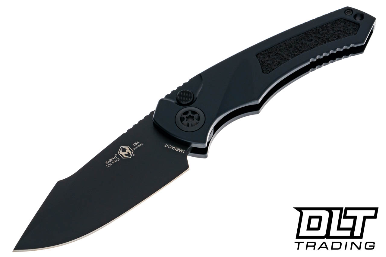 Heretic Pariah - Black Aluminum Handle - Black MagnaCut Blade