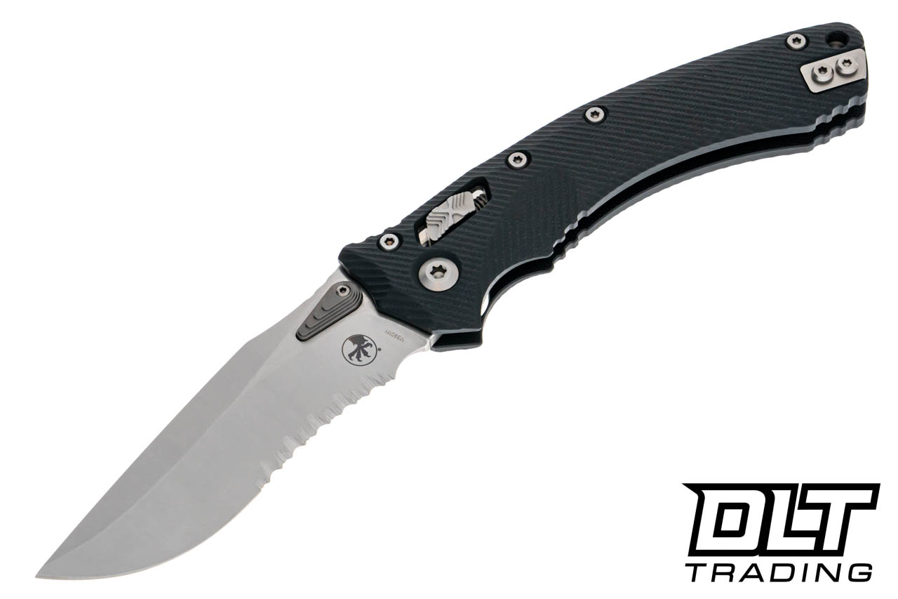 Microtech 137RL-11FLGTBK Amphibian Ram-Lok - Black Fluted G-10