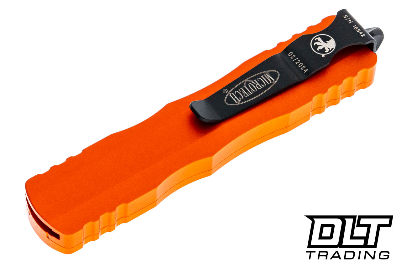 Microtech 225-1OR Dirac D/E - Orange Handle - Black Coated Blade
