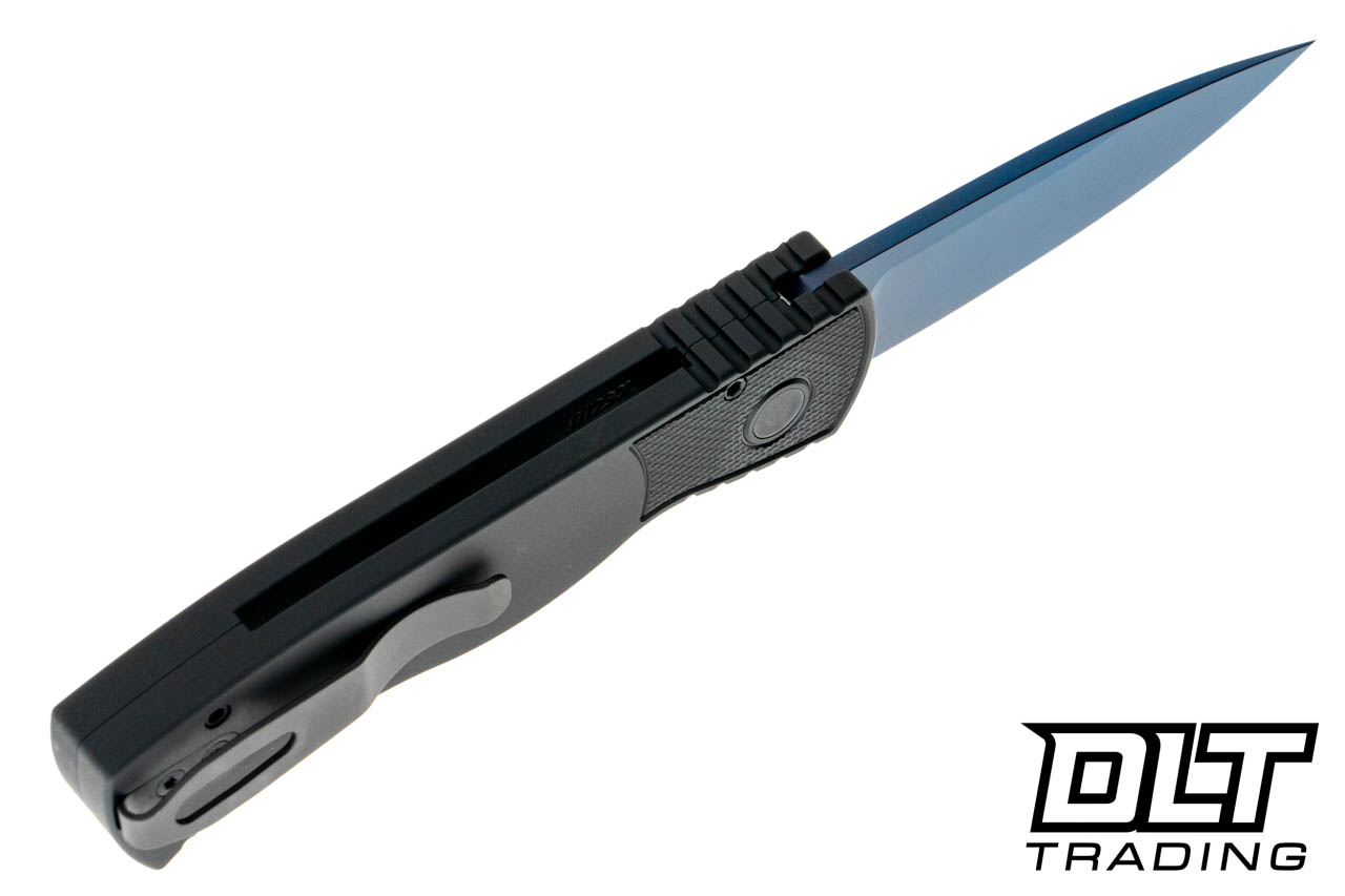 Pro-Tech TR-2 - Black Handle - Sapphire Blue Blade - DLT Trading