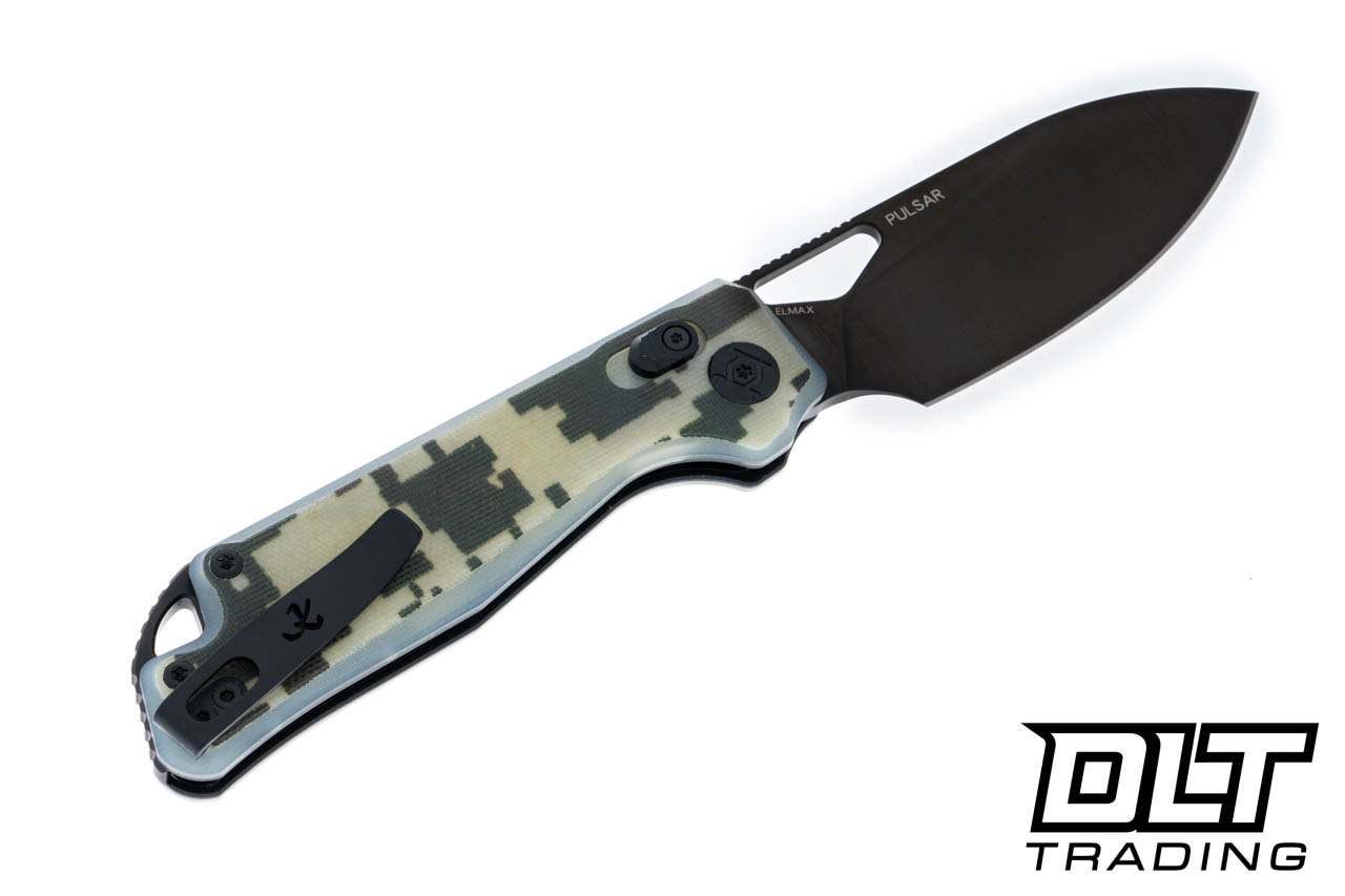 Kunwu Pulsar Camo G-10 - Black Elmax Blade - DLT Trading