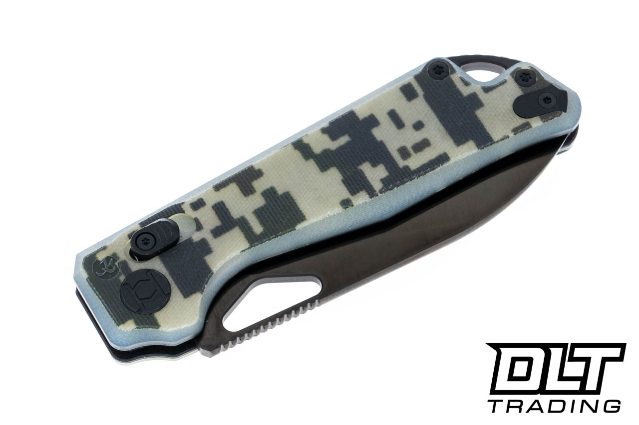 Kunwu Pulsar Camo G-10 - Black Elmax Blade - DLT Trading
