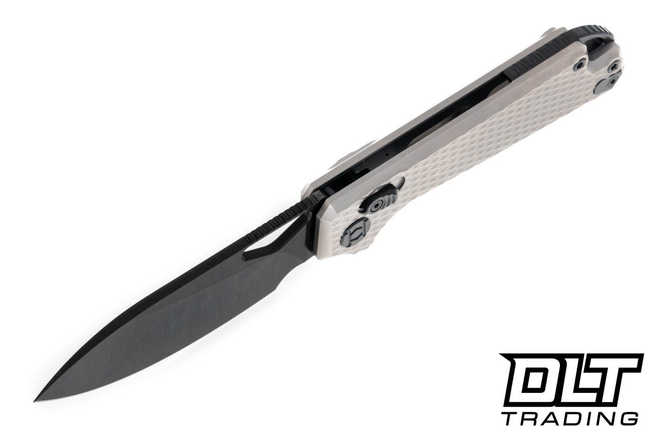 Kunwu Pulsar Diamond Textured Titanium - Satin DLC Elmax Blade