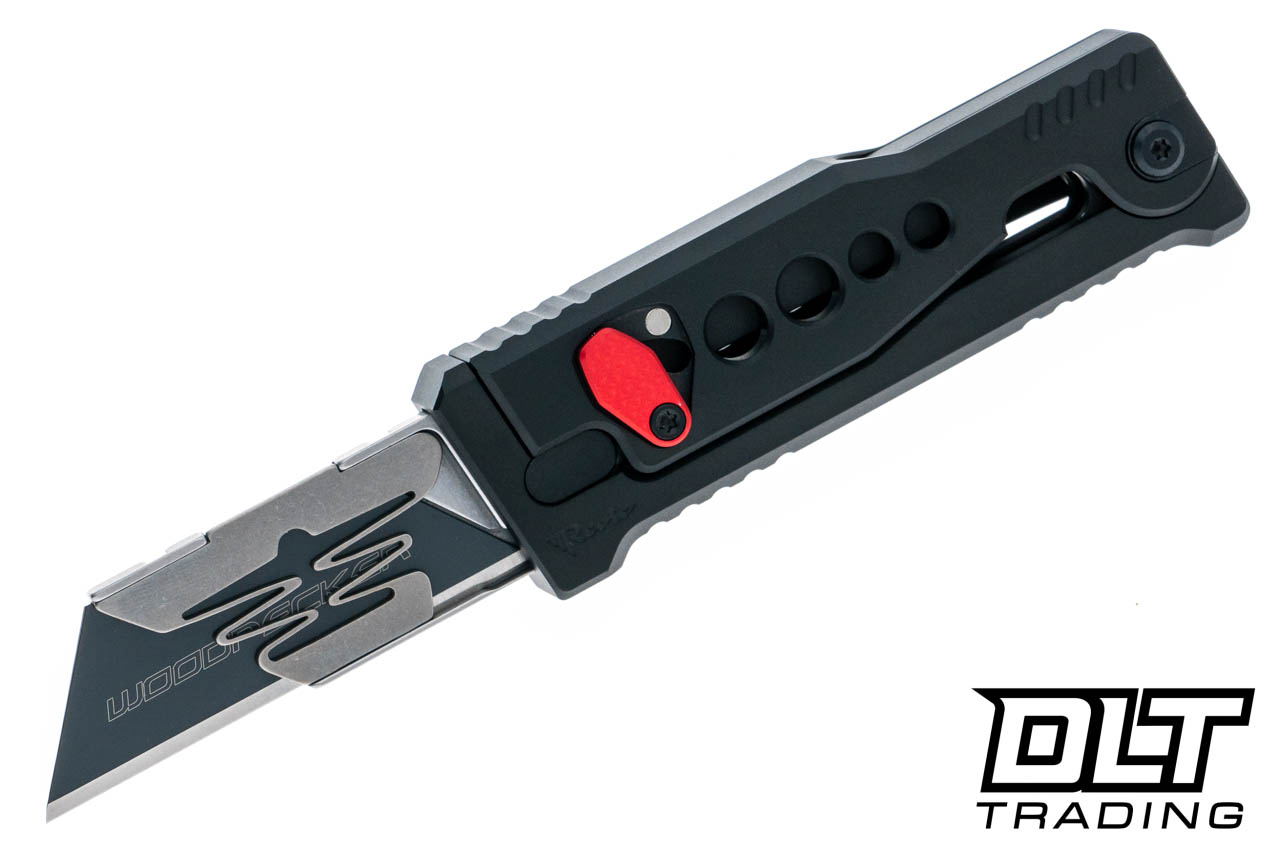Reate EXO-U Utility Blade - Speed Holes - Black Anodized Aluminum