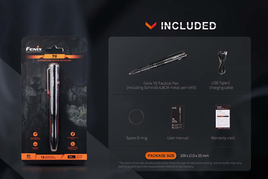 Fenix T6 Penlight - Black - DLT Trading