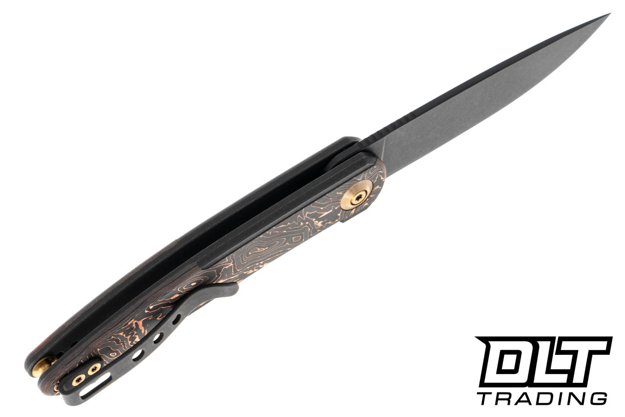 WE Knife Smooth Sentinel 20043-6 Flipper - Black Titanium - Copper