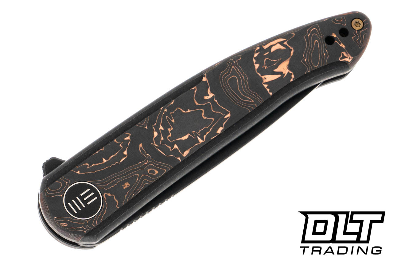 WE Knife Smooth Sentinel 20043-6 Flipper - Black Titanium - Copper