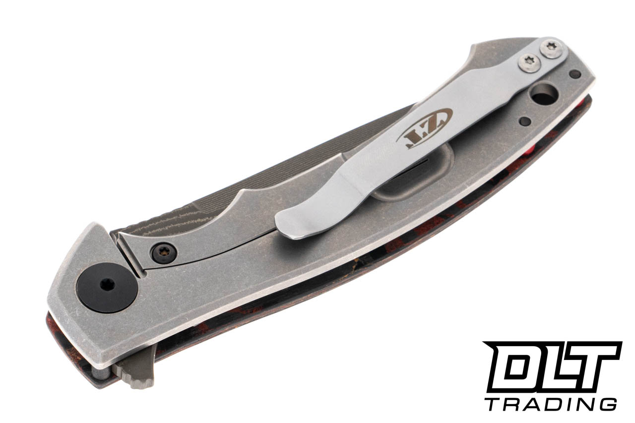 Zero Tolerance 0450CFDAM Small Sinkevich - Red Carbon Fiber
