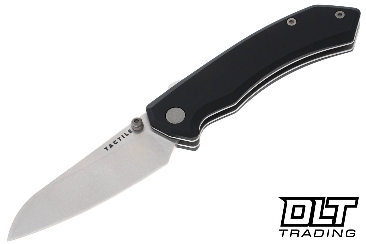 Tactile Knife Chupacabra - Black Anodized Aluminum - Tumbled
