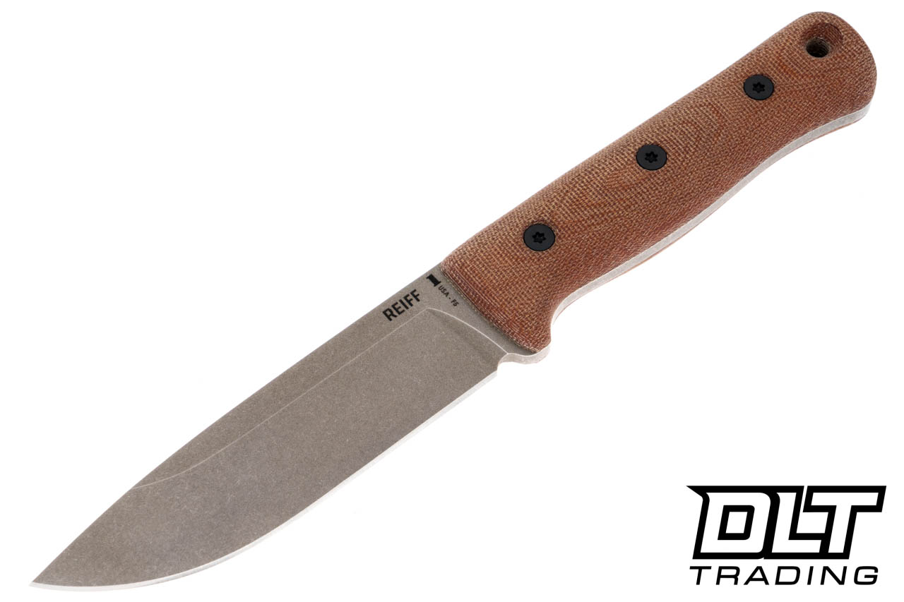 Reiff F5 Field Survival Knife - Natural Canvas Micarta - Saber
