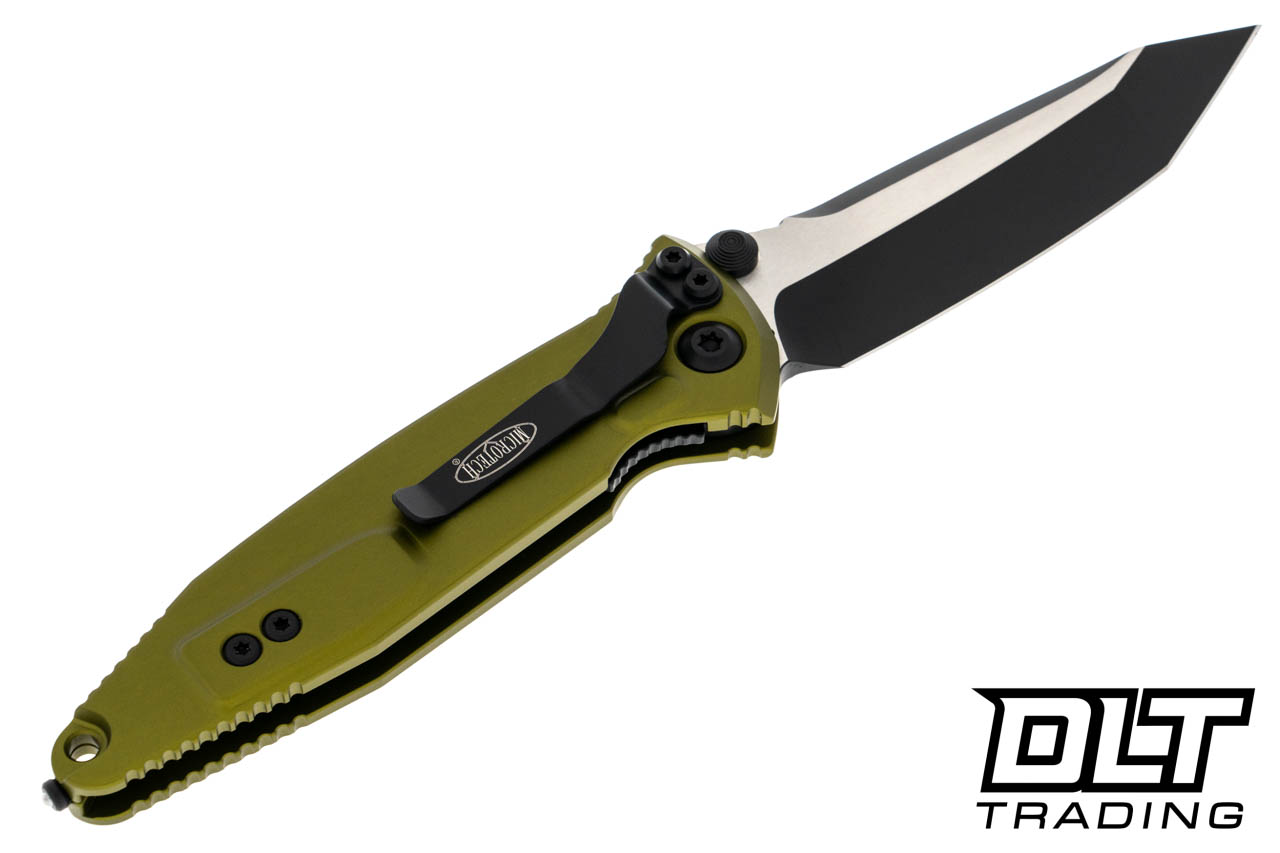 Microtech 161-1OD Socom Elite T/E - OD Green Handle - Black Blade