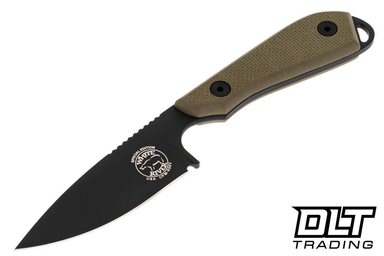 White River M1 Backpacker Pro S90V - Black Cerakote - OD Green G