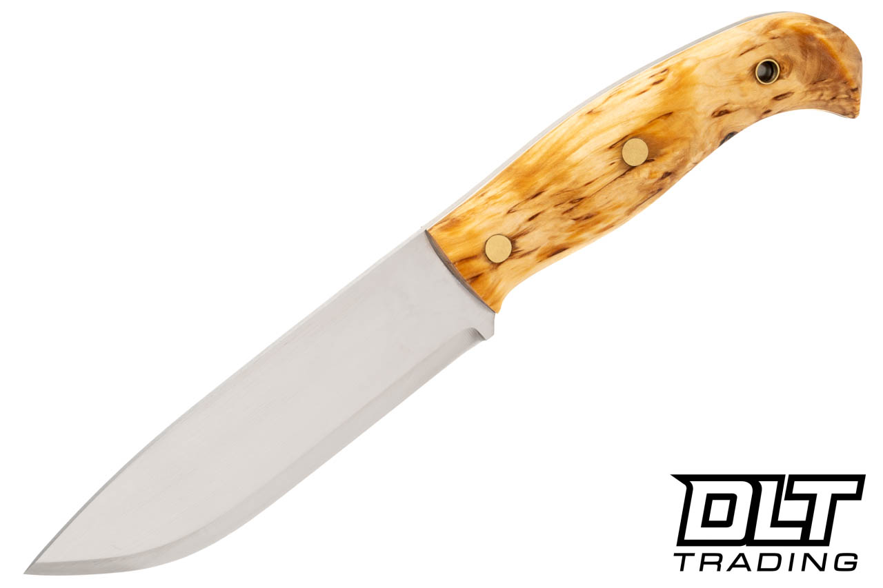 Helle Nord - Curly Birch - White Liners - Sleipner Blade - DLT Trading