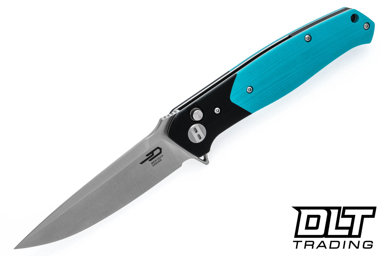 Bestech Knives Swordfish - Black & Tiffany Blue G-10 - Satin