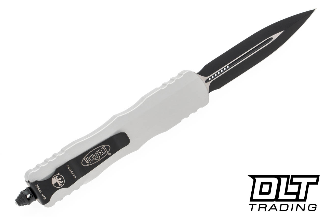 Microtech 225-1CR Dirac D/E - Clear Handle - Black Blade - DLT Trading