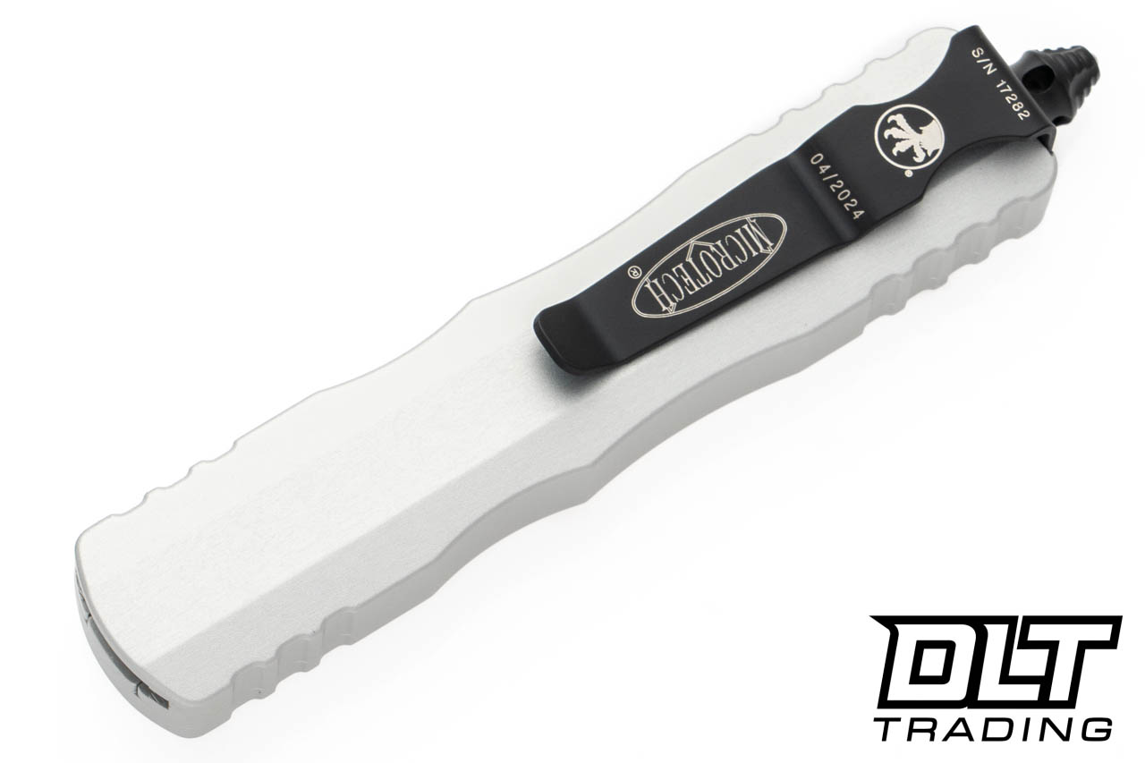 Microtech 225-1CR Dirac D/E - Clear Handle - Black Blade - DLT Trading