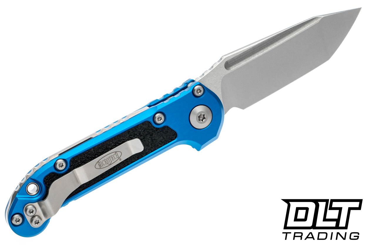 Microtech 1136-10BL LUDT Gen III T/E - Blue Handle - Stonewashed