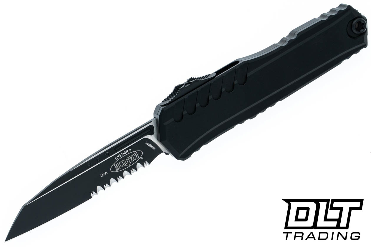 Microtech 1241-2T Cypher II S/E - Black Handle - Black Blade - DLT