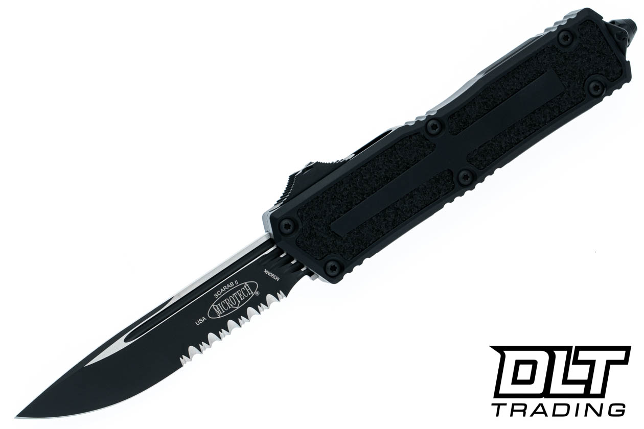 Microtech 1278-2T Scarab II Gen III S/E - Black Handle - Black
