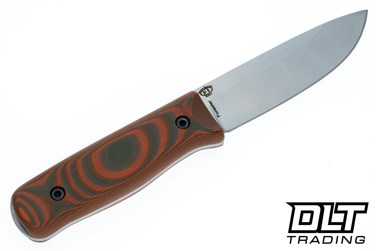 WTG Forester - OD Green & Orange G-10 - Satin Washed Blade