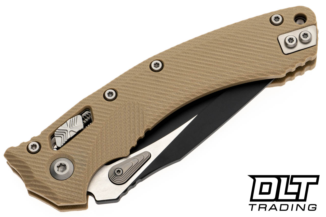 Microtech 137RL-1FLGTTA Amphibian Ram-Lok - Tan Fluted G-10 Handle