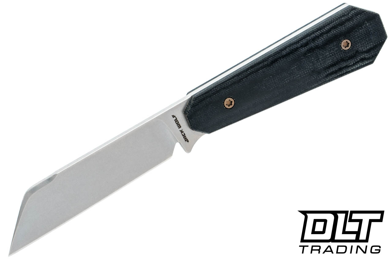 Jack Wolf Midnight FIXedc - Black Linen Micarta - Stonewashed