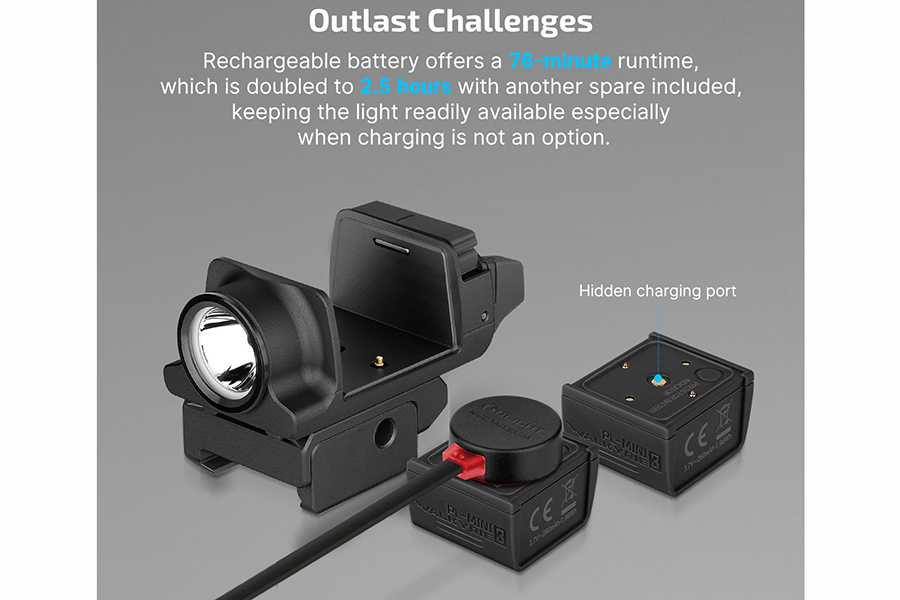 Olight PL-Mini 3 Valkyrie Rail Mounted Light - Black - DLT Trading