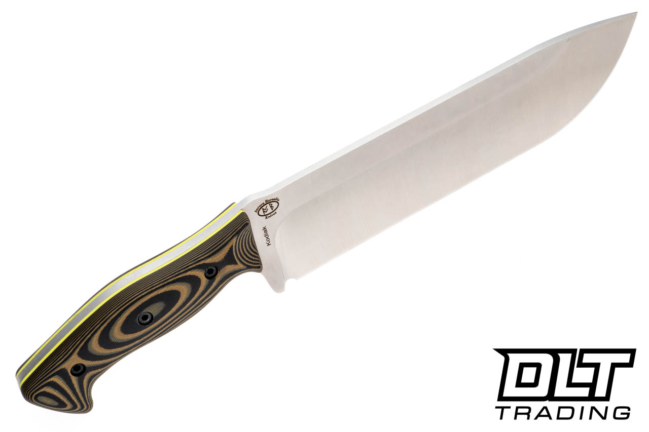 WTG Kodiak - Black & Brown G-10 - Yellow Liners - Satin Blade