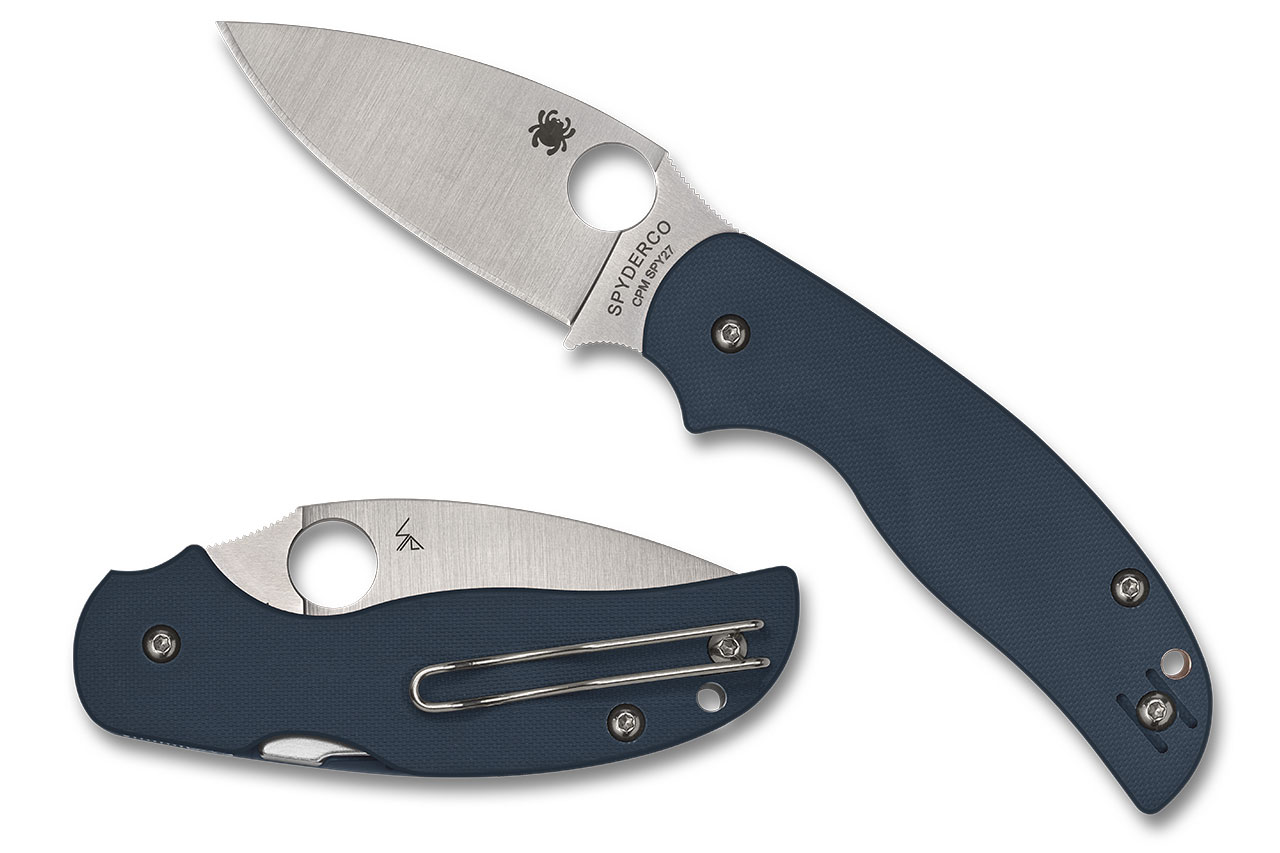 ア*カ様 ⭐︎アスカ⭐︎ Spyderco C123GPCBL Sage 5 - Cobalt Blue G-10 - SPY27 Blade