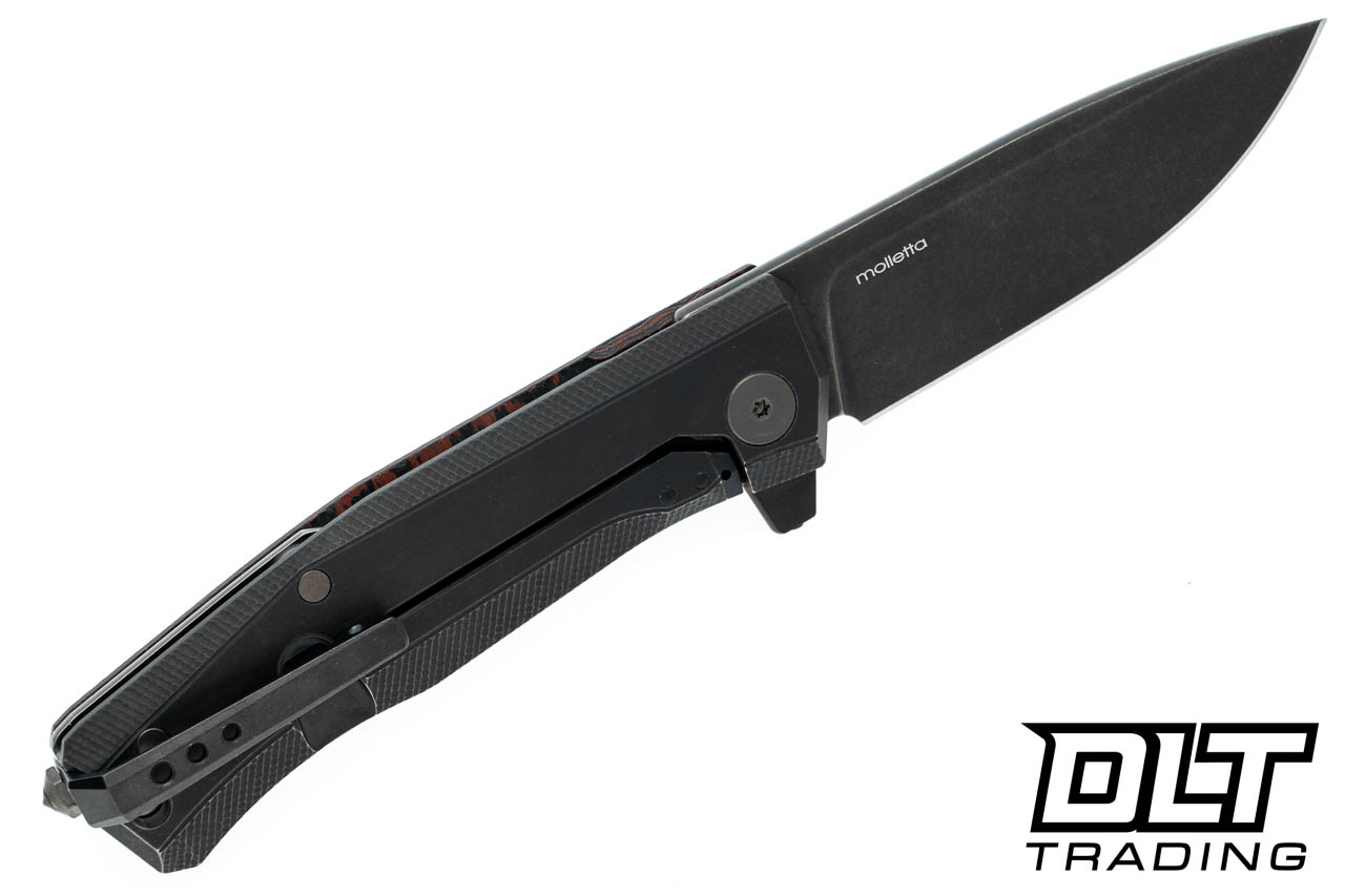 LionSteel Myto Old Black MagnaCut Blade - Mars Valley Fat Carbon