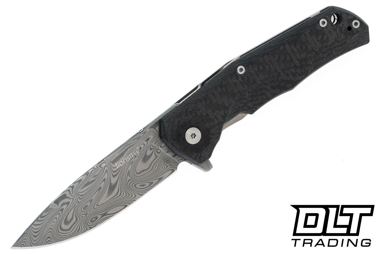 LionSteel T.R.E. Thor Damascus - Carbon Fiber - DLT Trading