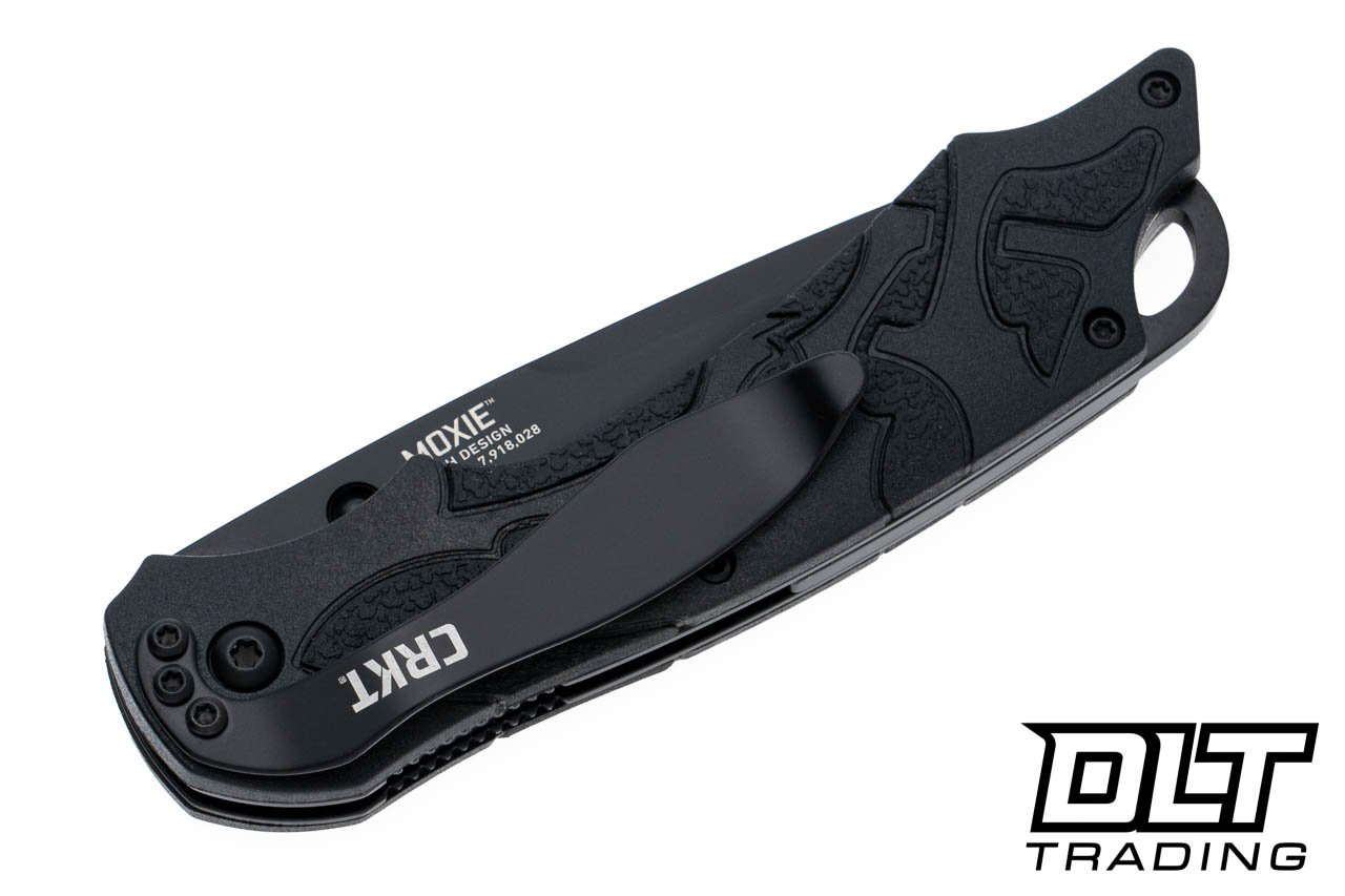 CRKT 1100 Moxie - Black TPE Handle - Black Oxide 8Cr14MoV Blade