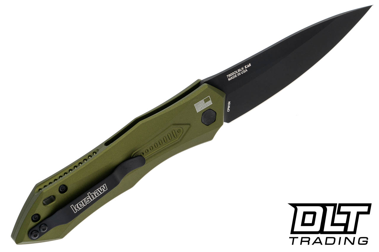 Kershaw Launch 6 - 7800OLBLKGreen Aluminum - CPM-154 Black