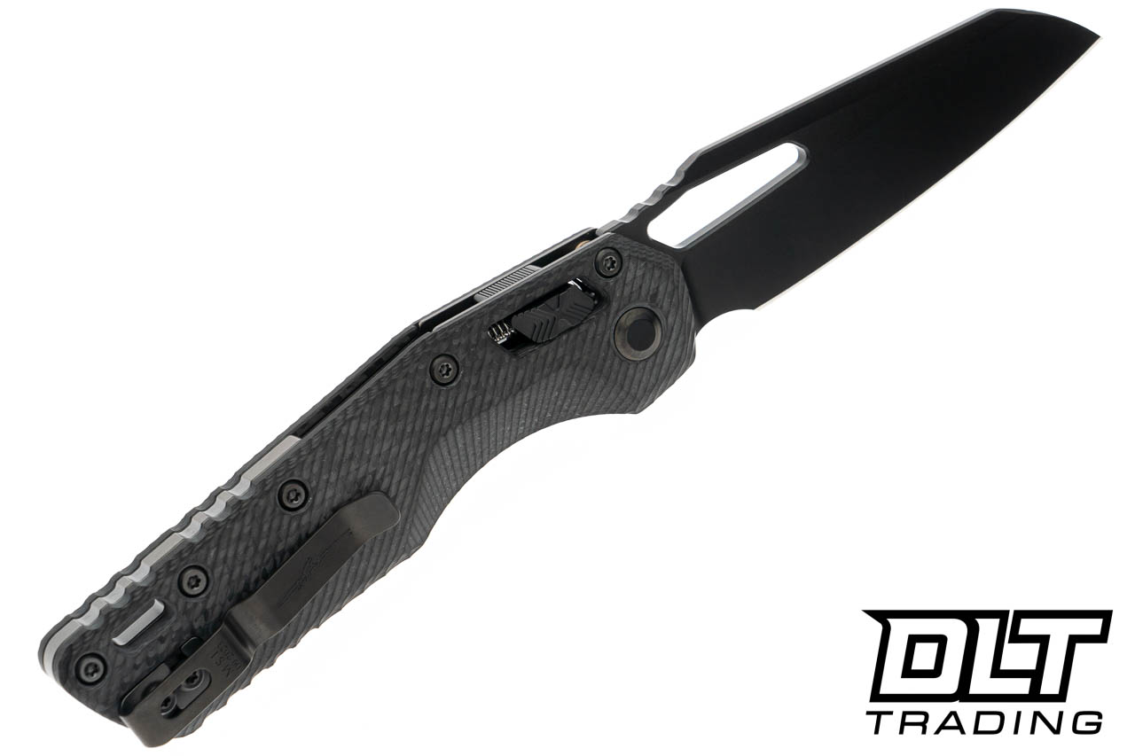 Microtech 210-1DLCTFLCFS MSI S/E - Fluted Carbon Fiber - Black DLC