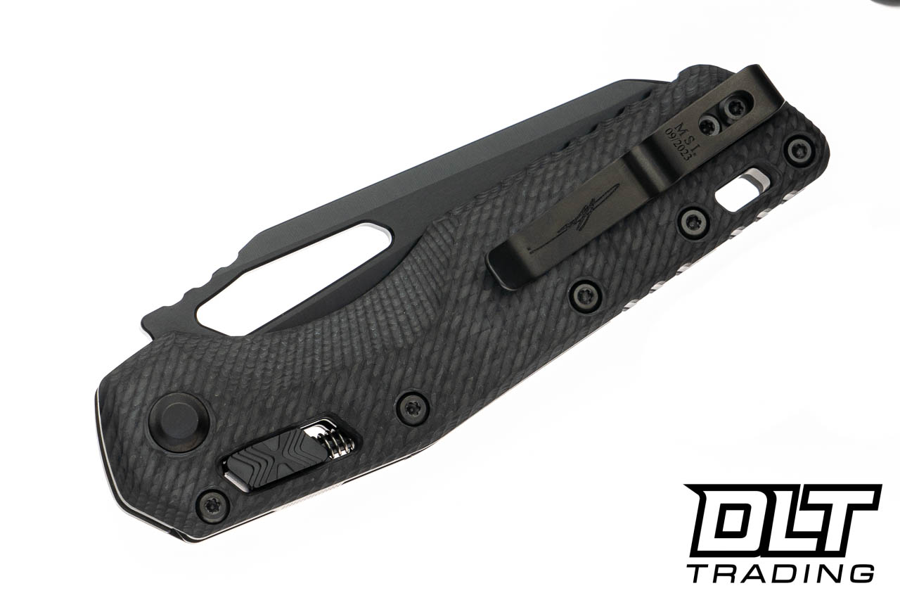 Microtech 210-1DLCTFLCFS MSI S/E - Fluted Carbon Fiber - Black DLC