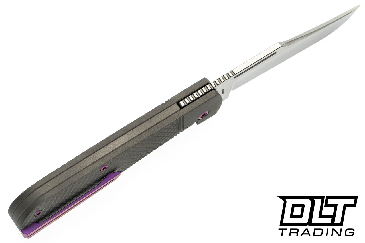 Jack Wolf The Benny - Crosshatch Titanium - Hand Satin Blade - DLT