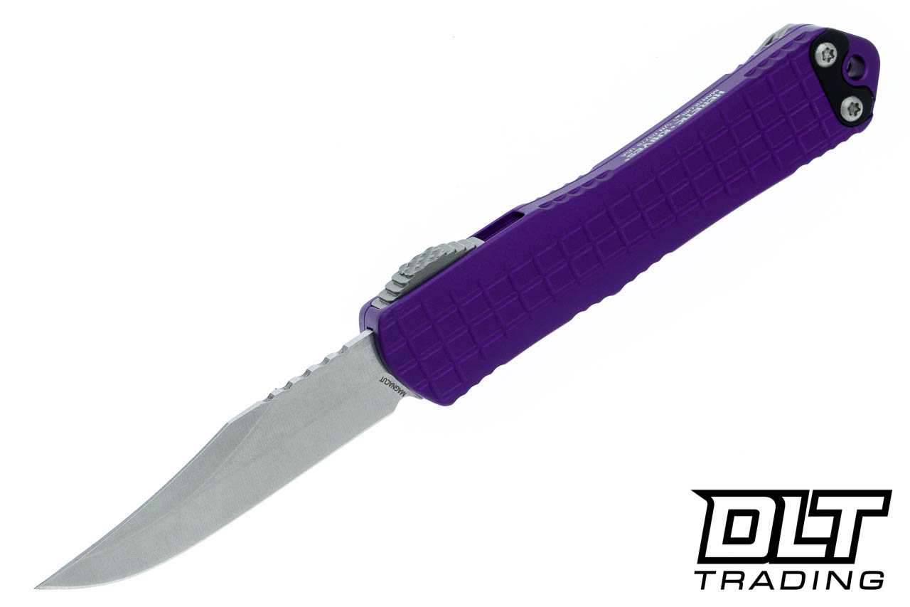 Heretic Manticore S Bowie - Stonewash MagnaCut - Purple Frag