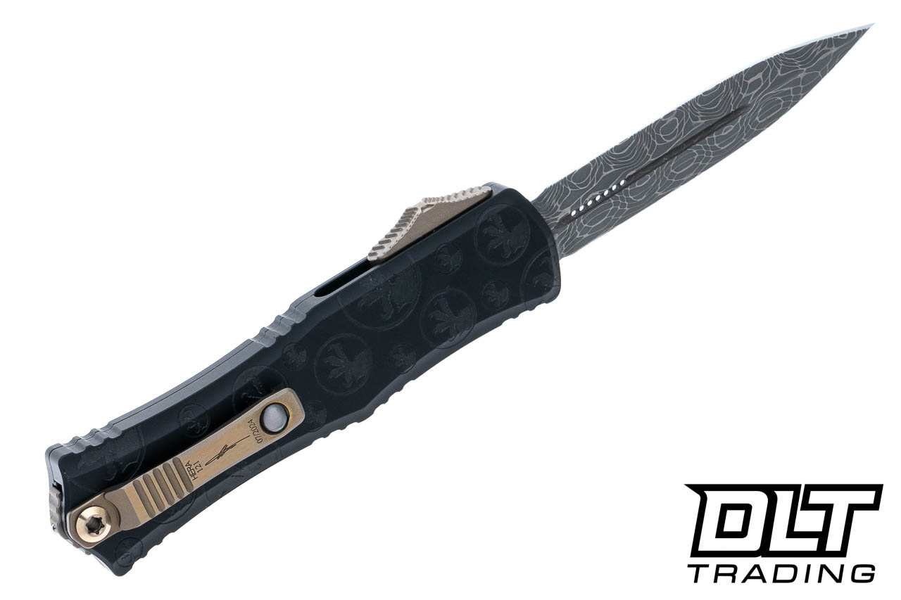 Microtech 1702M-16CBS Mini Hera D/E - Black Handle - Damascus